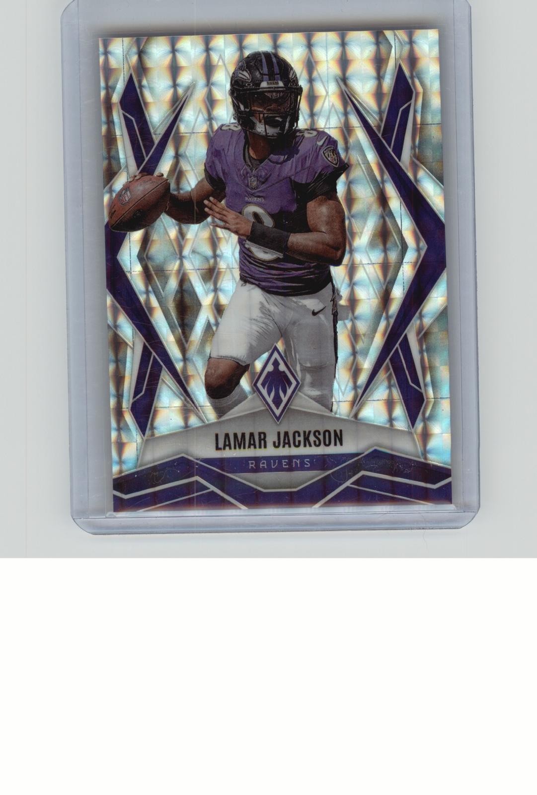 2025 Panini Phoenix #144 Lamar Jackson Silver Pyramids Prizm