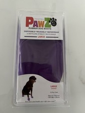 Protex Pawz Purple Dog Boots Size Large for 3 to 4 inch paws, rubber, waterproof