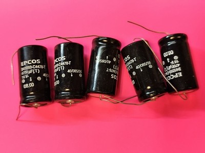 5 EPCOS 4700uF 16V 85°C B41010 Axial Kondensatoren Capacitor Elko NOS Vishay ROE