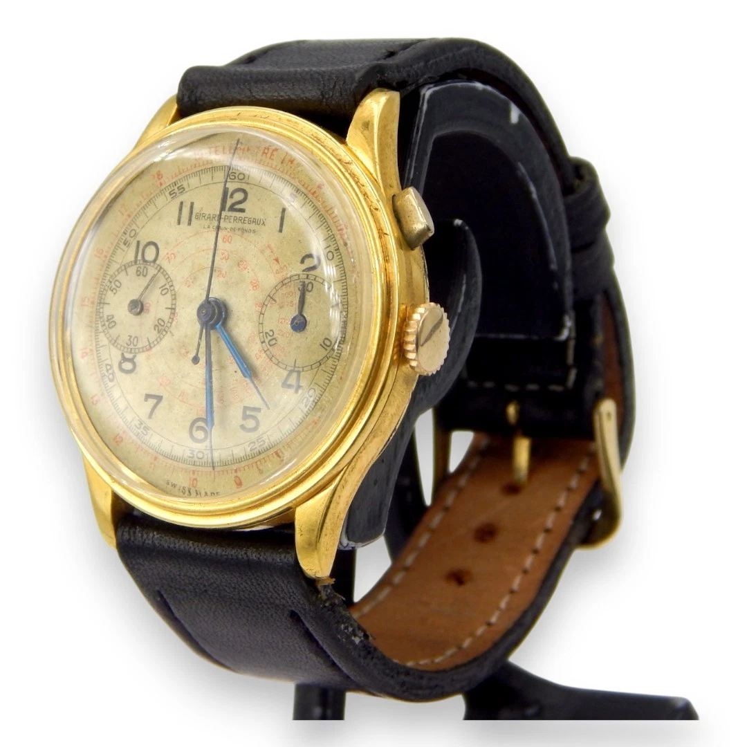Girard Perregaux — Girard Perregaux chronograph Valjoux 22 Massive case Gold Filled From 1930 !!!