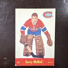 1955-56 Parkhurst HockeyGERRY MCNEIL #52 Montreal Canadiens Ex