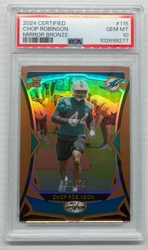 Chop Robinson Panini Certified #115 Mirror Bronze