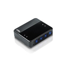 ATEN US434 4-Port USB 3.2 Gen1 Peripherie-Freigabe-Switch Schwarz