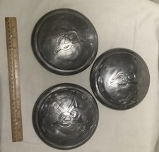 Vintage Original V8 Hubcaps Set Of Three Dog Bowl Hubcaps Vintage Original V8 Hubcaps Set Of Three Dog Bowl Hubcaps
