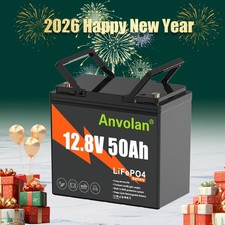 12V 50Ah LiFePO4 Lithium Battery 50A BMS Deep Cycles for Trolling Motor Solar
