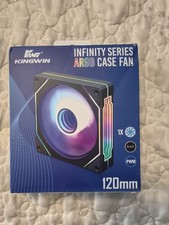 Infinity Series ARGB Case Fan. Black In Color, 120mm, 40 CFM, 0-1200 RPM's