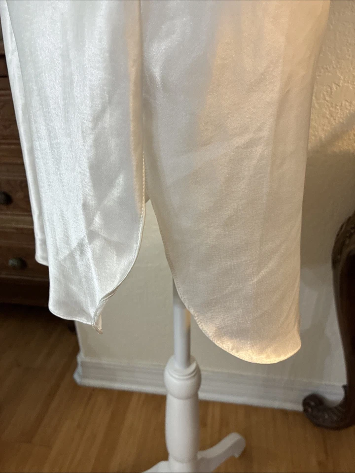 Camisón Jonquil Chemise Mujer M Crema Boho Encaje Dormir Sin Mangas Poliéster Satinado Foto 4 de 4