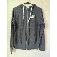 Nike Full Zip Hoodie Just Do It Gray Athleisure Jacket Women's Size S