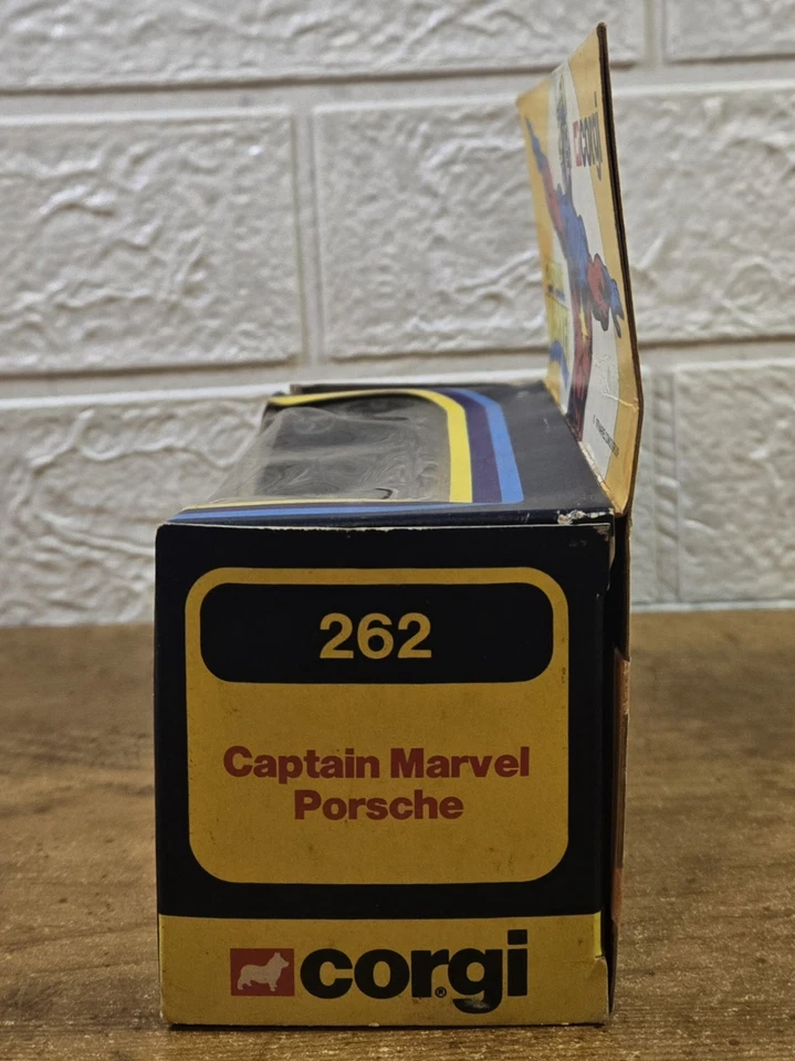 VTG 1977 Corgi #262 CAPTAIN MARVEL PORSCHE, In Original Damaged Box, New - Image 4 of 4