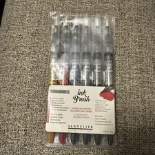 Sennelier Ink Brush Pen Set Of 6 Iridescent 5ml Each New “FREESHIP ⭐️