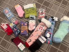 LOT OF SOCKS FUZZY HOLIDAY FUN 13 New