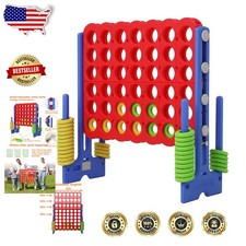 Giant 4 Connect Game, Height Adjustable Jumbo Yard Fun, Kids Adults Outdoor Play