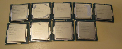 Lot of 9 Assorted Intel Core i3 Desktop CPU