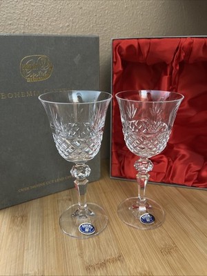 Bohemia Crystal Vintage 7  Wine Glasses In Presentation Box