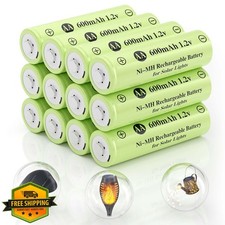 JiajaX AA Rechargeable Batteries 1.2v 600mAh Solar 12 Pack 1.67 per gallon