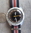 MEN 1970'S TIMEX CHROME 36 MM  ELECTRO-MECHANICAL NEW BATTERY & NATO STRAP