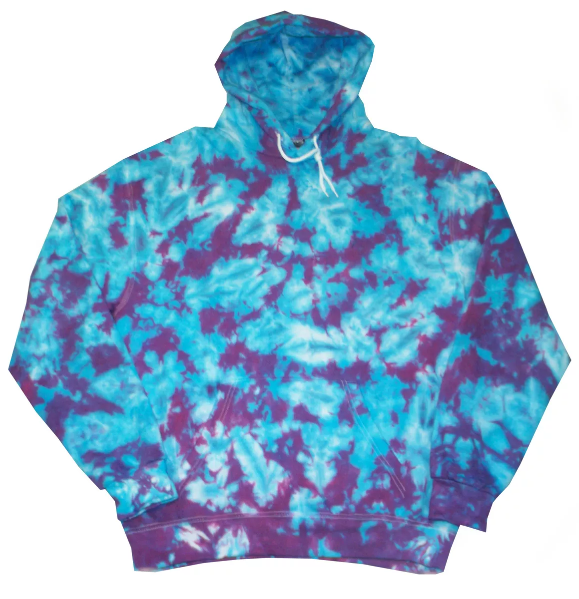 Blue and purple store tie dye hoodie