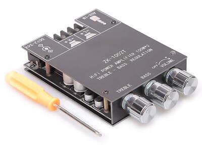 100w+100w Amplifier Board With Treble And Bass Control Dc 924v Bt And Aux Inputs