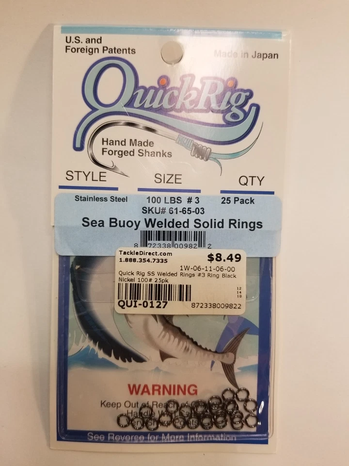 Quick Rig Sea Buoy Welded Solid Stainless Steel Rings, Fishing, 4 Pkg, 100-300LB - Image 2 of 4