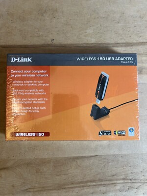 D-link DWA-125 Wireless 150 USB Adapter New in Box