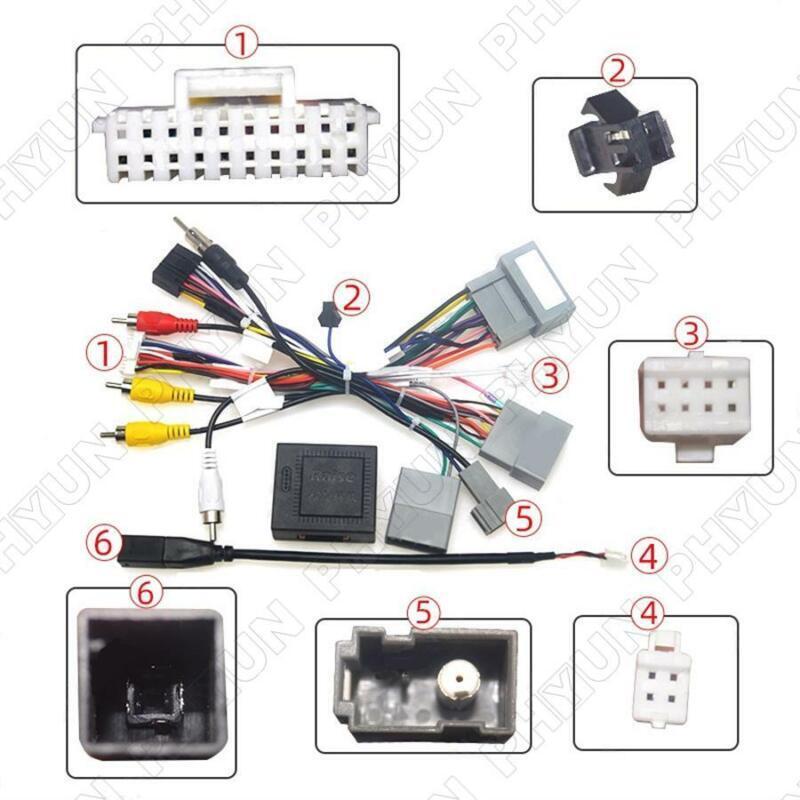 For Honda XR-V Vezel Jade Fit 16Pin Audio Wiring Harness with Canbus + USB Cable