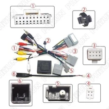 For Honda XR-V Vezel Jade Fit 16Pin Audio Wiring Harness with Canbus + USB Cable