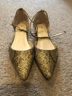 faux snakeskin flats