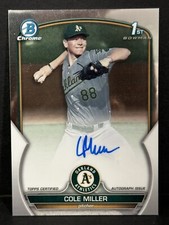 2023 Topps Chrome Bowman Draft 1st Bowman Cole Miller Base On-Card Auto