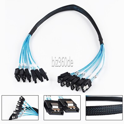 SATA III 6Gbps SAS Cable für Server 6 SATA 7Pin to 6 SATA 7Pin Data kabel 50CM