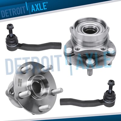 Front Wheel Bearing & Hub Assembly w/Outer Tie Rods for 2004 - 2009 Toyota Prius