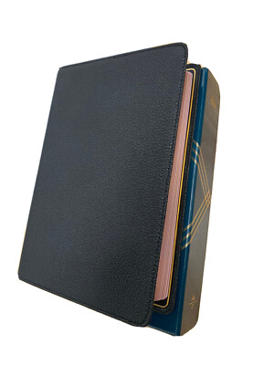 Biblia letra grande Rv1960  Negro, Piel Genuina de lujo para ministro holman