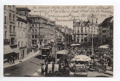 SCHWEIZ SWITZERLAND Kanton BALE BALE die Straßenbahnen vom Marktplatz