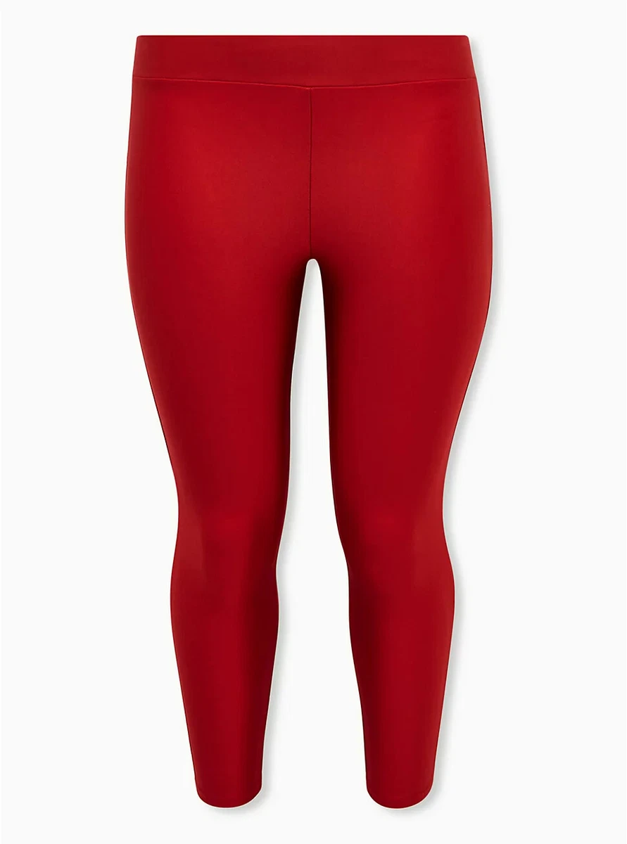 Red 2024 knit leggings