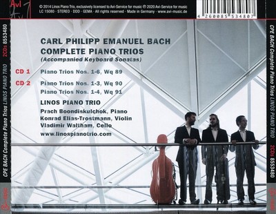 LINOS PIANO TRIO - CPE BACH COMPLETE PIANO TRIOS NEW CD