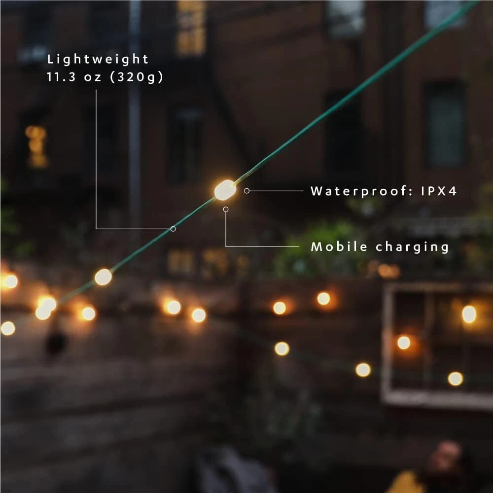 Power Bank for Mo... Luci Solar String Lights: Rechargeable via Solar and USB