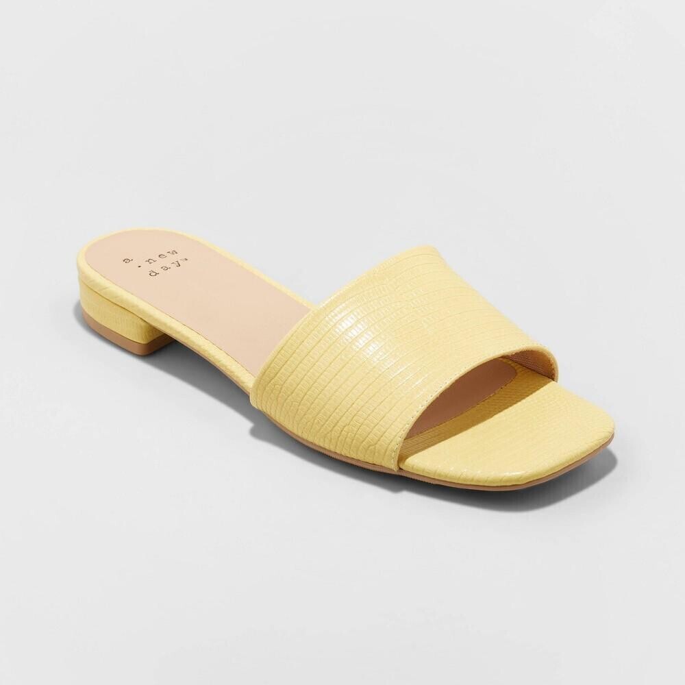 Women's Summer Dress Slide Sandals - A New Day Yellow 11 829576906659 | eBay