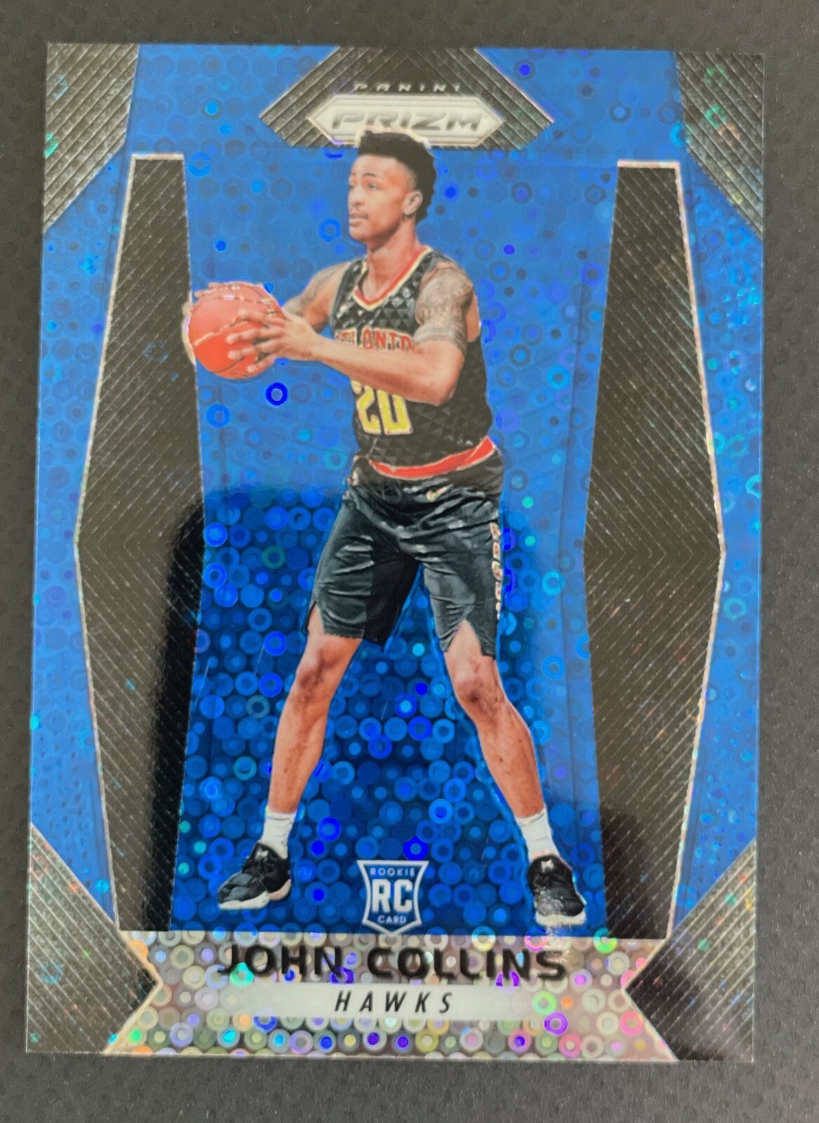 #/175 John Collins 2017-18 Panini Prizm Fast Break Blue Prizm RC #109