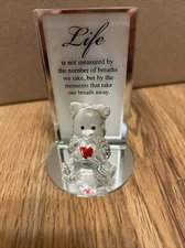 Bear with Inspirational Words Mirror Sign  Life Measured by ......