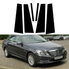 6x Black Pillar Posts Fit For Mercedes-Benz E-Class W212 4-door Sedan 2010-2016