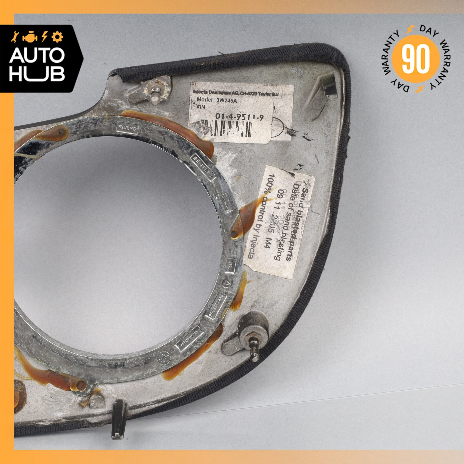 03-13 Bentley Continental GT GTC Dash Panel Speedometer Bezel Wood Trim OEM