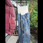 American Star Small Denim Blue Jean Maternity Pants Khaki Elastic Belly Band — photo 10