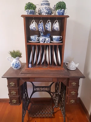 Singer Sewing Machine Cabinet Table Antique 6 Drawers Other