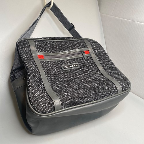 Oscar de la Renta Weekender Tweed Travel Bag Unisex Vintage Luggage - Picture 5 of 11