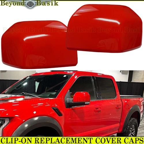 2015 2016 2017 2018 2019 2020 Ford F150 Mirror COVERS Skull Caps PQ RACE RED