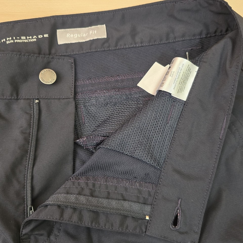 Columbia Omni Shade Sun Protection Outdoor Cargo Hiking Blue Pants Reg