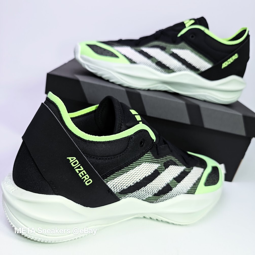 Adidas US 12 Men's Black White Green Basketball Light Adizero Select  IE7870 NIB thumbnail 12