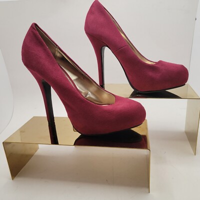 Massimo Red Suede Platform Stilletos  Size 7.5   F16909110