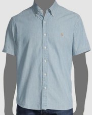 99 Ralph Lauren Men's Blue Classic-Fit Cotton Oxford Button-Up Shirt Size S