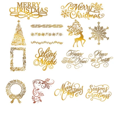 Christmas Metal Emboss Dies Stencil For DIY Hot Foil Plate Paper Gift Card Craft