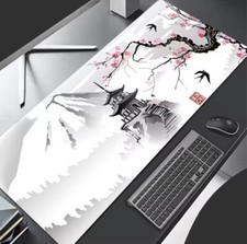 Cherry Blossom Sakura Scenery Mouse Pad Gaming Japanese Style Desk Keyboard Mat